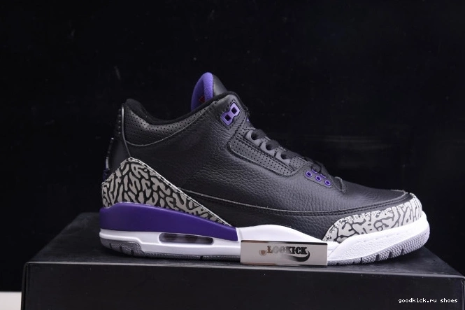 Cheap Court 3 Black Purple Retro Jordan CT8532-050 Air 0811